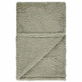 B&M Simply Two Tone Teddy Throw - Sage - Image 3