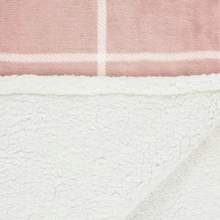 Winston Blush Sherpa Check Throw - Image 4