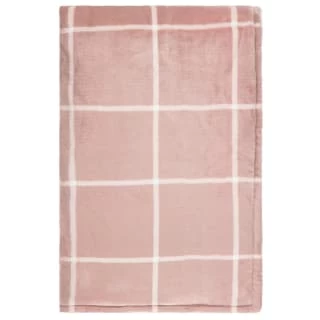 Winston Blush Sherpa Check Throw - Image 3