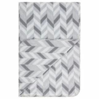 Simply Grey & Geo Print Polar Fleece Throw 2pk - Image 2