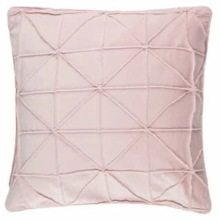 Geo Velvet Cushion - Blush