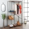 Tromso Garment Rail With Side Shelving