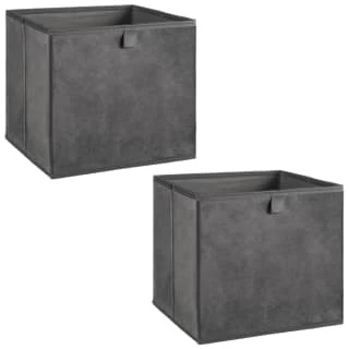 Lokken Velvet Storage Cubes 2pk - Grey - Image 3
