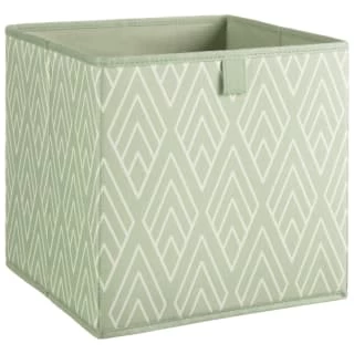 Lokken Printed Storage Cubes 2pk - Sage Diamond