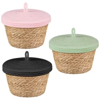 B&M Kendall Basket With Lid - Pink - Image 3
