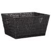 B&M Vannes Heart Cut Out Wicker Basket - Black
