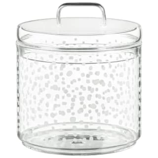 B&M Printed Glass Stackable Storage Jars 3pc - White - Image 2
