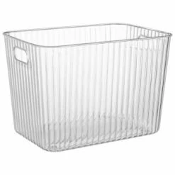 Ribbed Clear Storage Tub - Extra Large